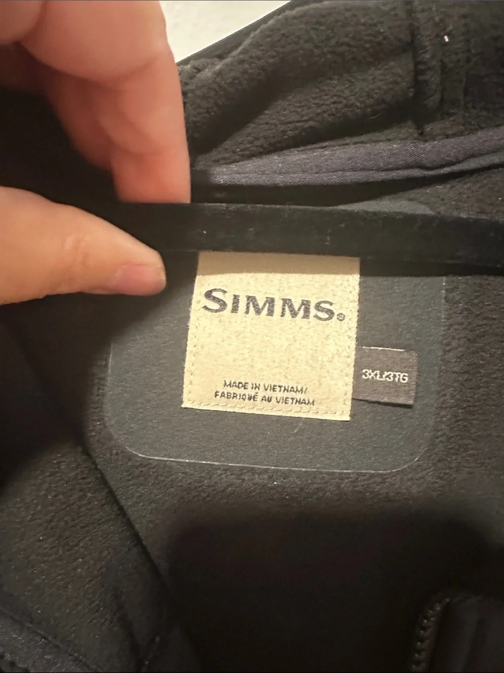 Simms Black Rogue Fleece Hooded Jacket